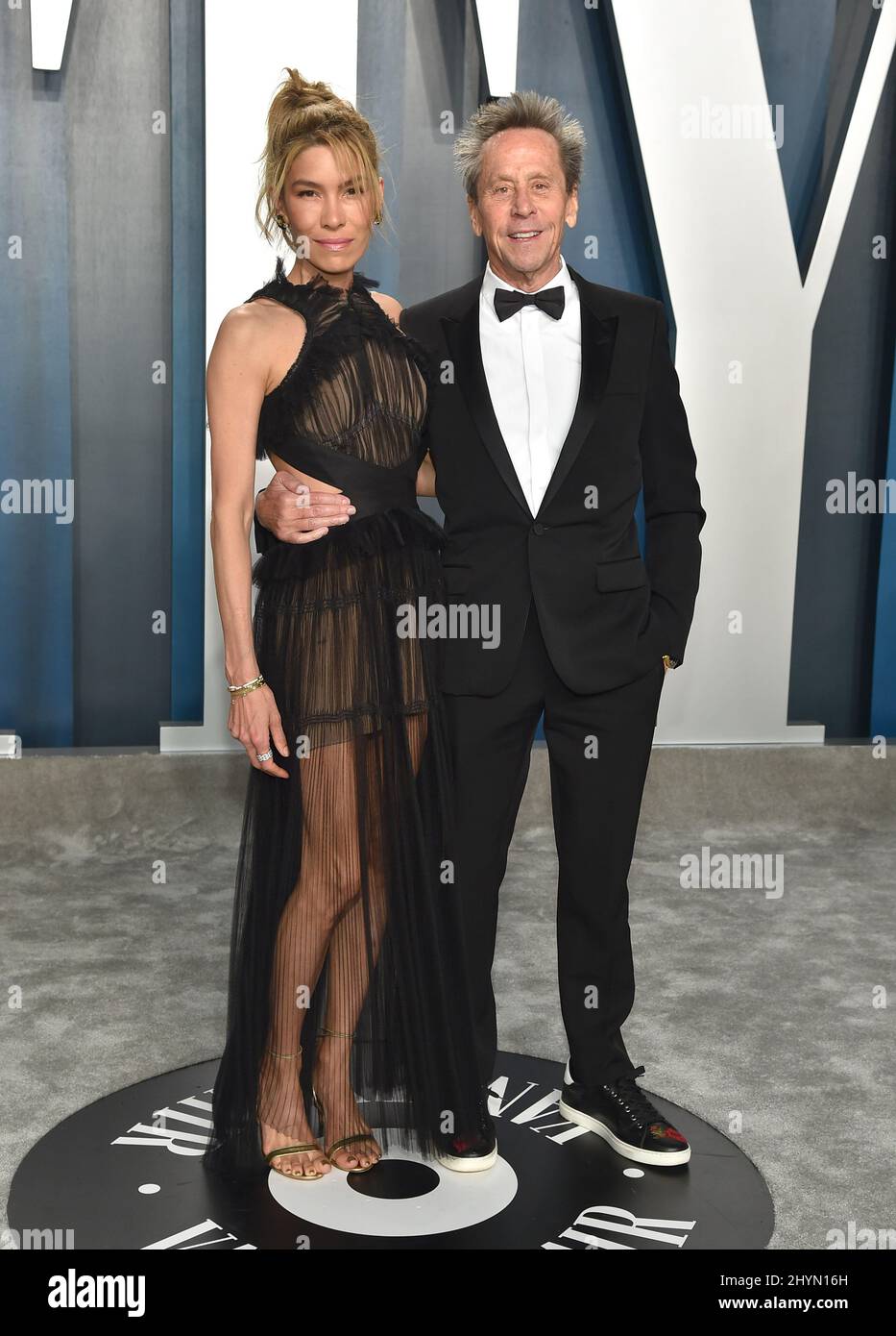 Brian Grazer and Veronica Smiley at the Vanity Fair Oscar Party 2020 held at the Wallis Annenberg Center for the Performing Arts on February 9, 2020 in Beverly Hills, CA. Stock Photo