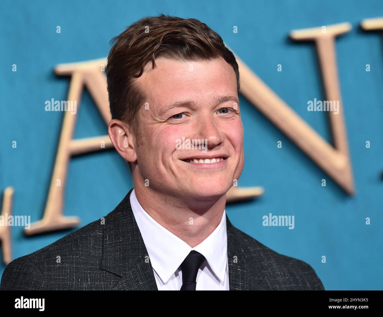Ed Speleers attending the season five premiere of Outlander in Los
