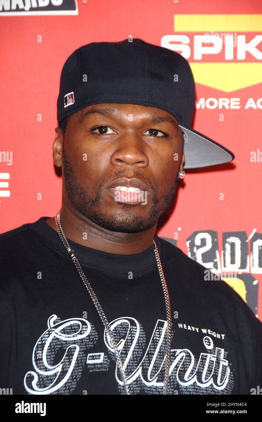 50 Cent attends the Spike 2006 Video Game Awards in Los Angeles. Picture: UK Press Stock Photo