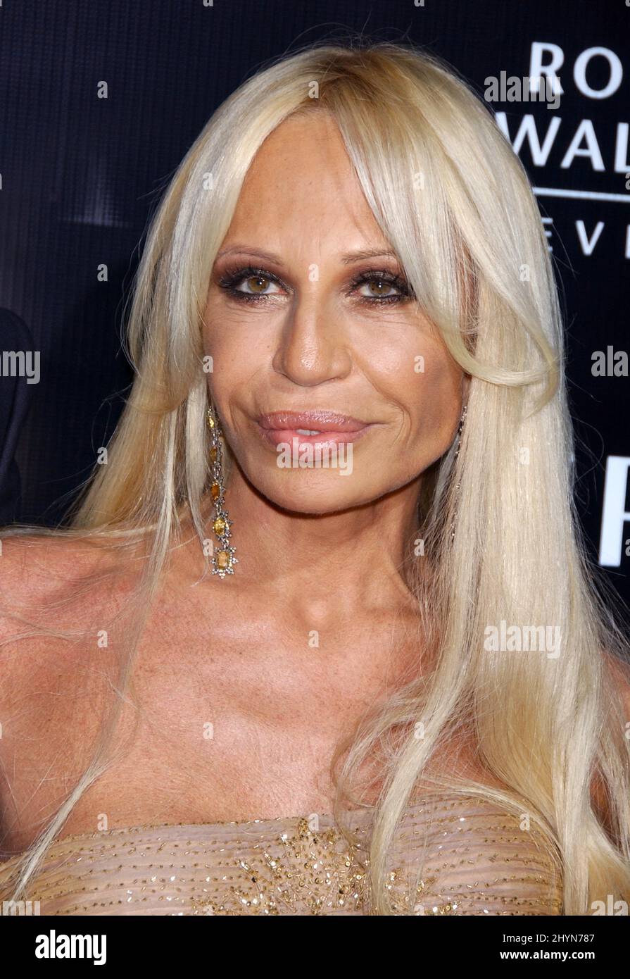 Donatella Versace attends the Rodeo Drive Walk of Style Awards, honouring  Versace, at the Beverly Hills City Hall. Picture: UK Press Stock Photo -  Alamy