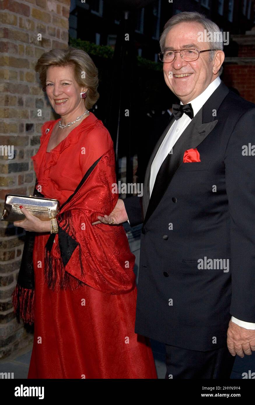 King Constantine & Queen Anne Marie of Greece attend Crown Prince Pavlos of Greece 40th Birthday Party in Chelsea, London. Picture: UK Press Stock Photo