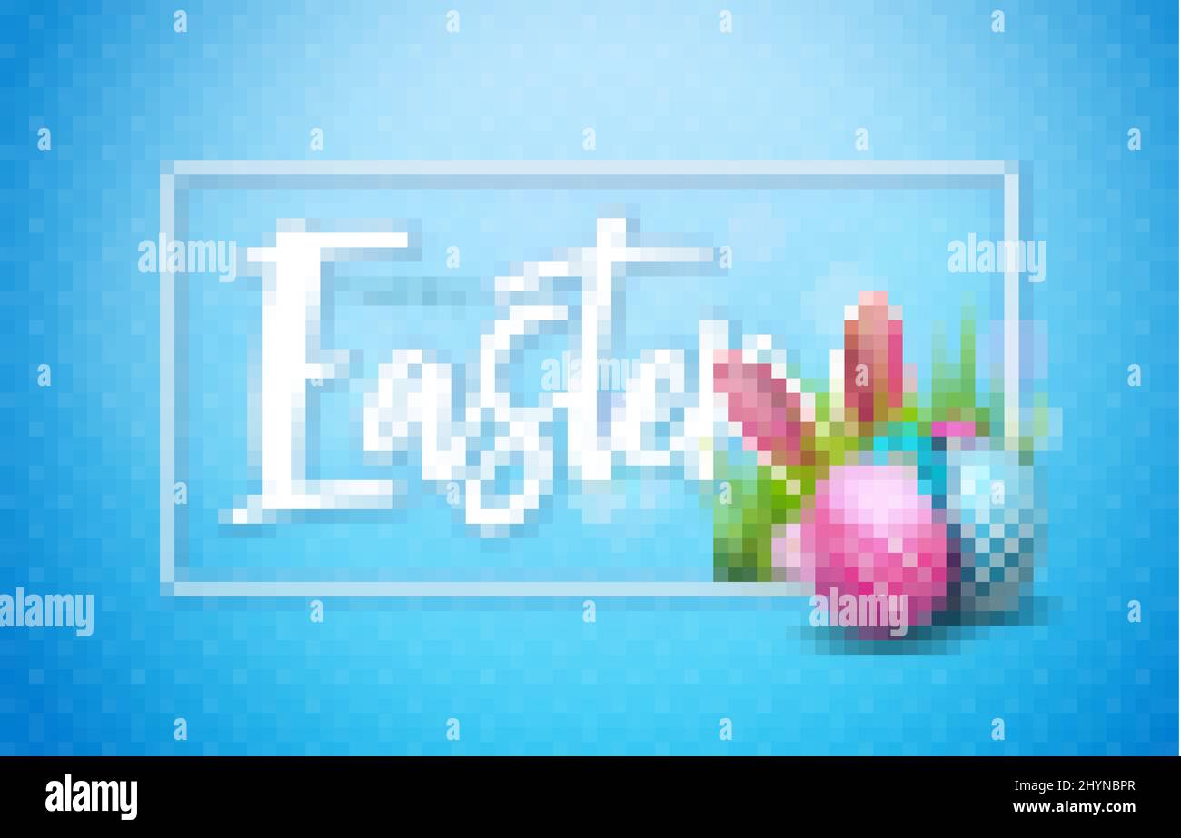 Vector Illustration of Happy Easter Holiday with Colorful Painted Egg ...
