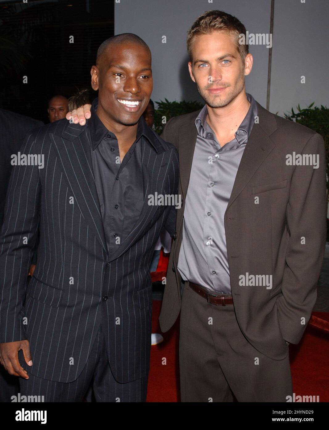 PAUL WALKER & TYRESE ATTEND THE '2 FAST 2 FURIOUS' FILM PREMIERE IN HOLLYWOOD PICTURE: UK PRESS Stock Photo