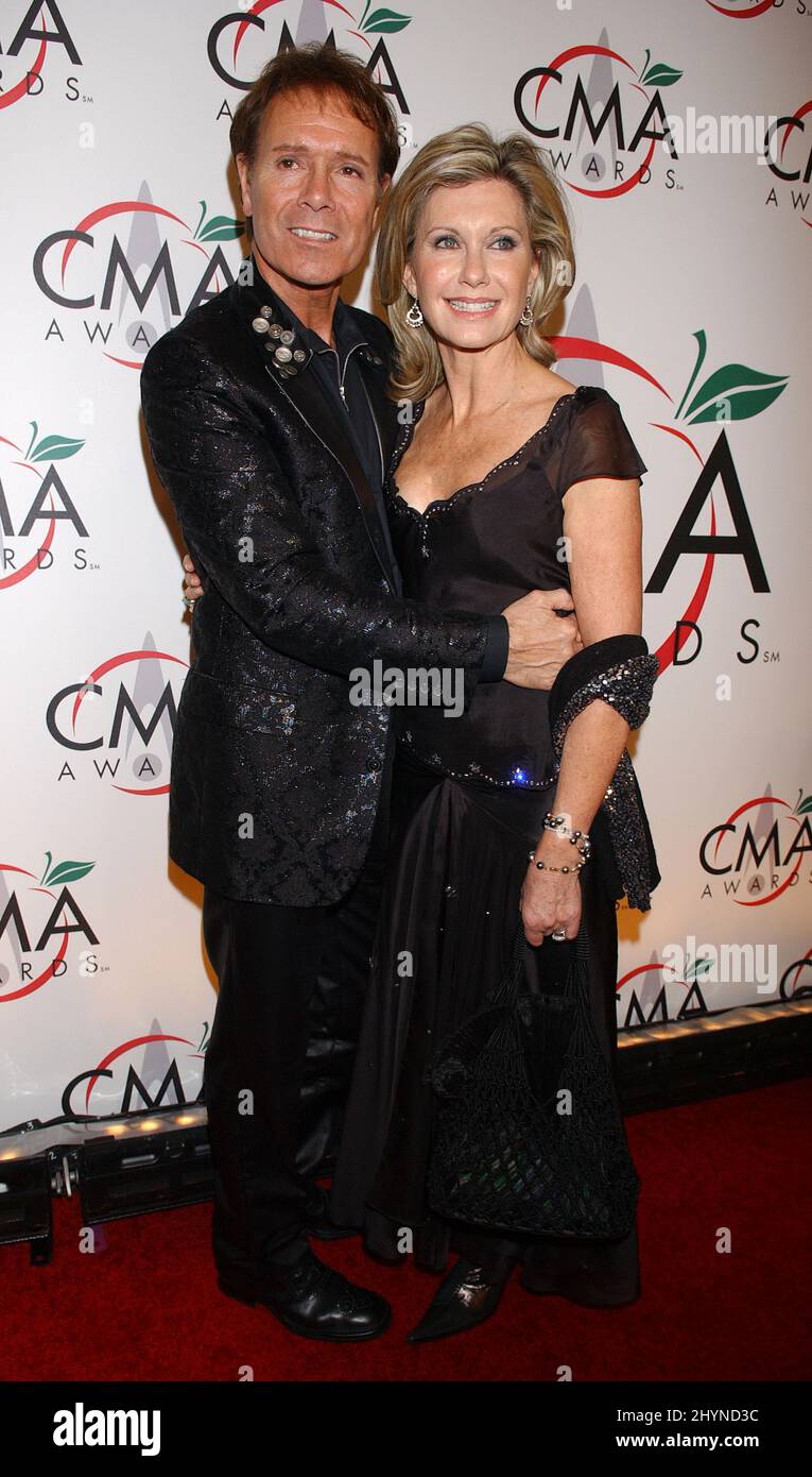 Olivia Newton-John & Cliff Richard attend the 39th Annual CMA Awards at Madison Square Garden. Picture: UK Press Stock Photo