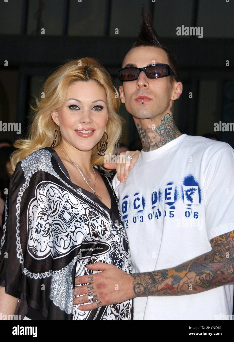 Travis Barker & Shanna Moakler attend the 33rd Annual American Music Awards at the Shrine Auditorium. Picture: UK Press Stock Photo