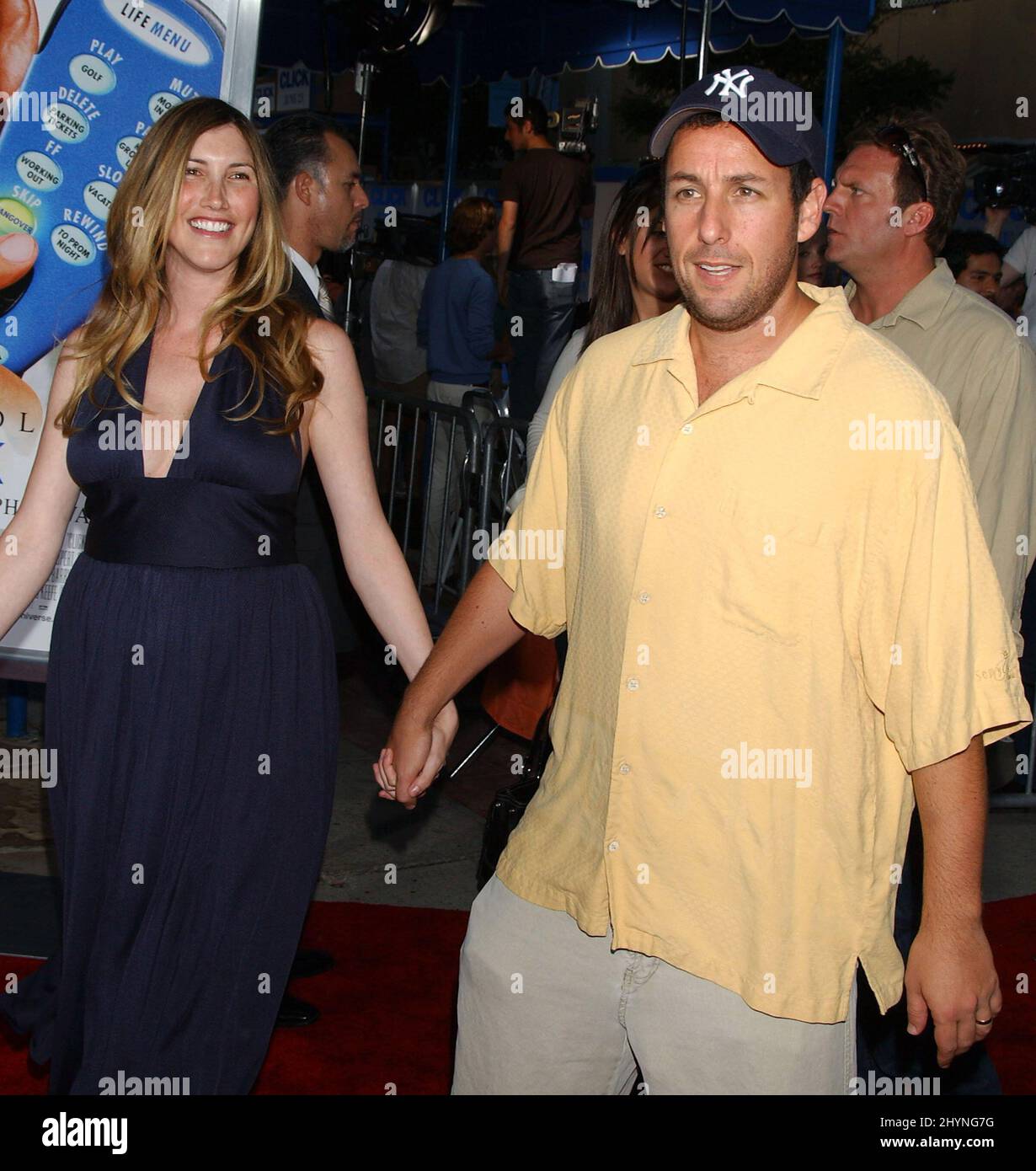 Adam Sandler & Jackie Titone attend the 'Click' Los Angeles Premiere