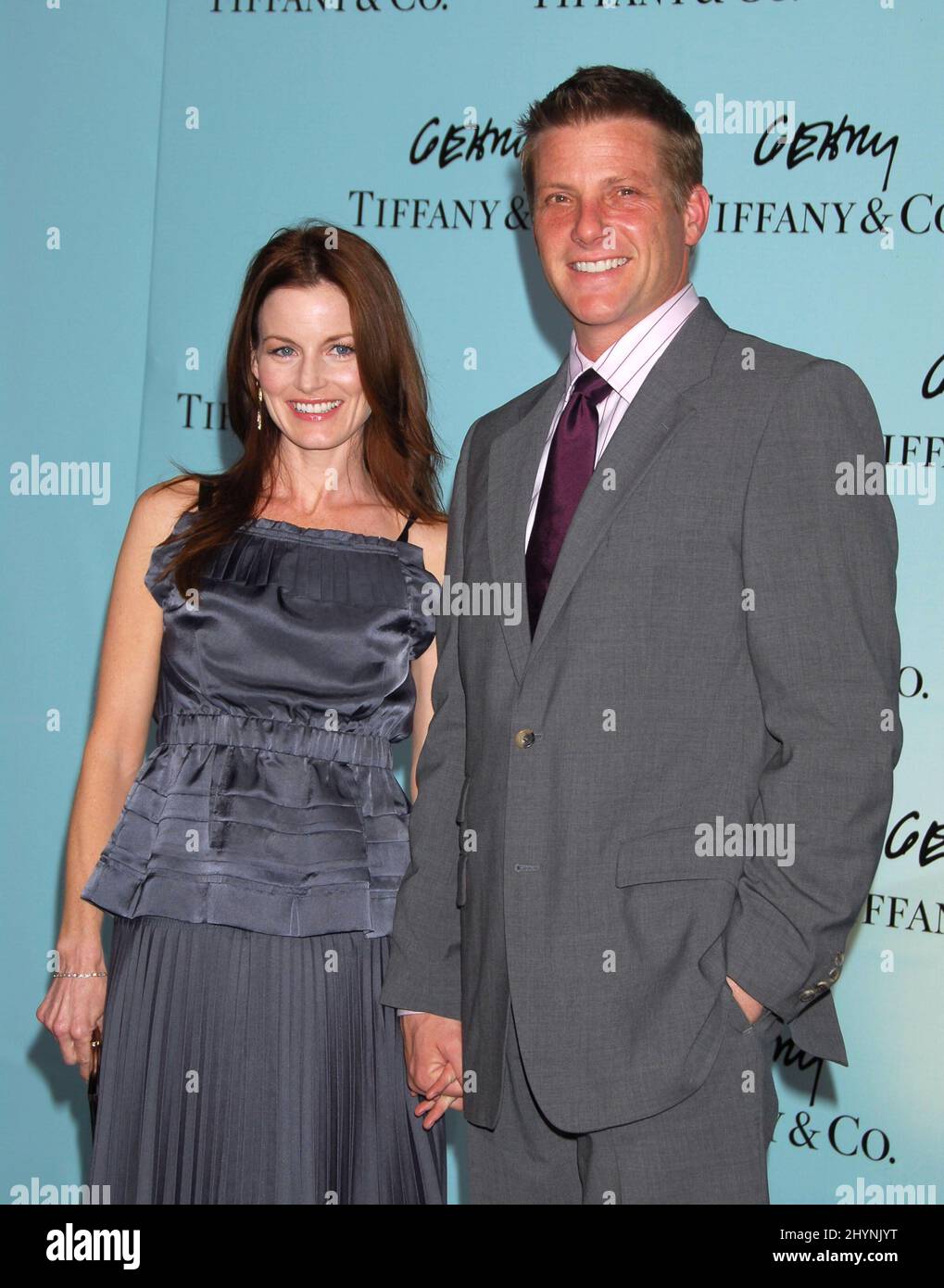 Laura Leighton & Doug Savant Tiffany & Co. celebrate the Launch of Frank Gehry's Premier Collection on Rodeo Drive. Picture: UK Press Stock Photo