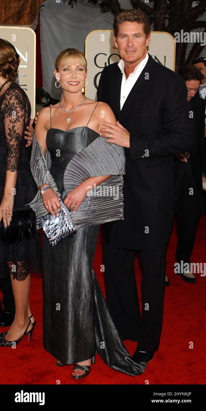 DAVID HASSELHOFF AND WIFE PAMELA ATTEND THE 60th ANNUAL GOLDEN GLOBE AWARDS AT THE HILTON HOTEL IN BEVERLY HILLS, USA. PICTURE: UK PRESS Stock Photo