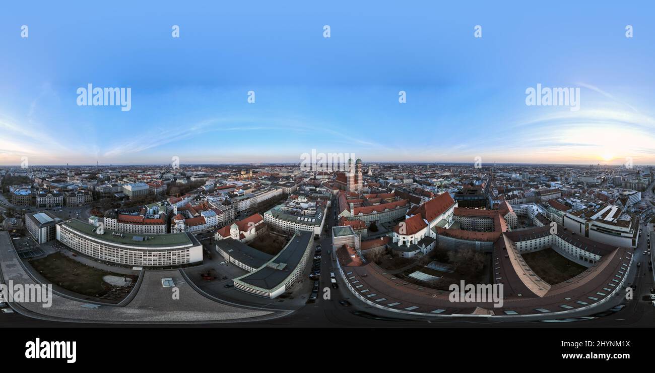Munich City Center 360 Vr Virtual Reality Panorama Stock Photo Alamy