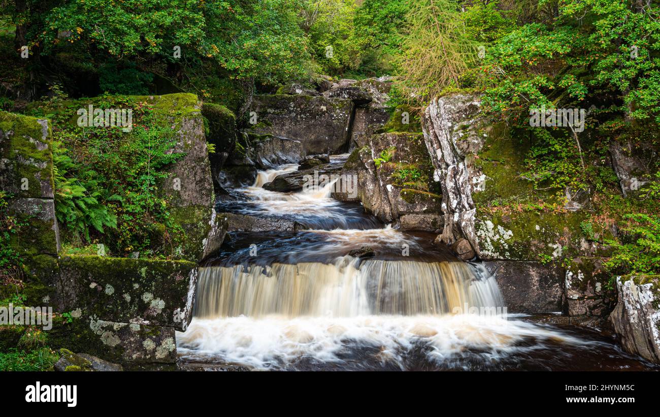 Bracklinn Falls near Callander Scotland Stock Photo