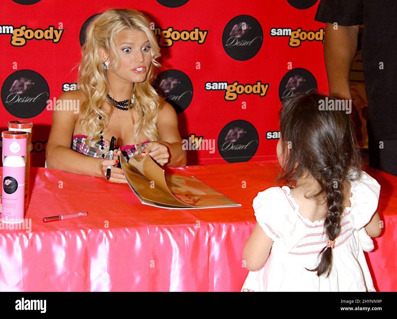 Jessica Simpson at an instore appearance to launch the Dessert Beauty Body Care Collection. Picture: UK Press Stock Photo