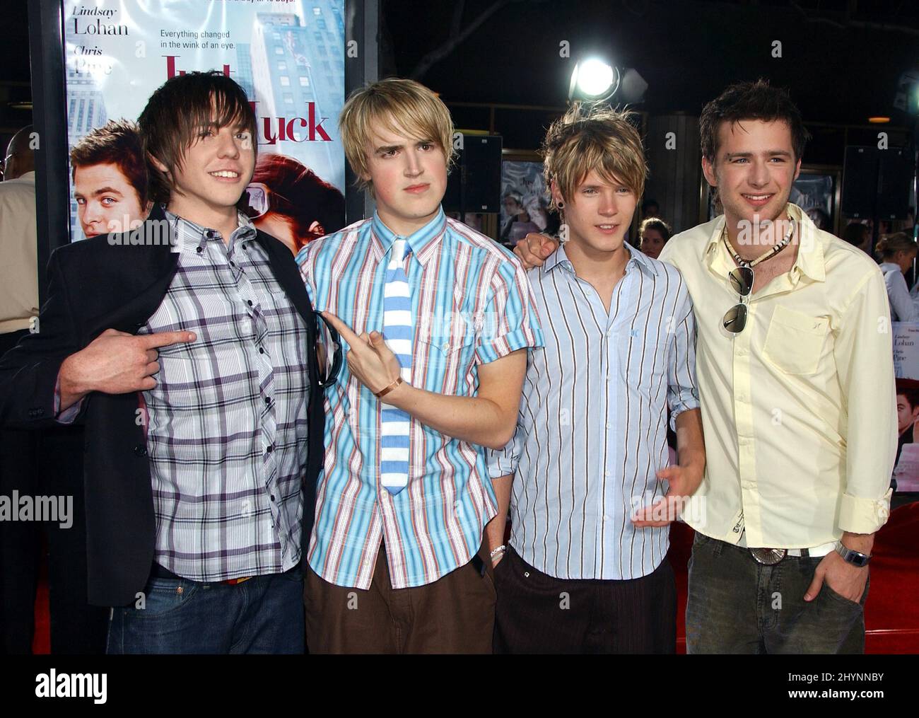 McFly attend the 'Just My Luck' US Premiere at the Mann National