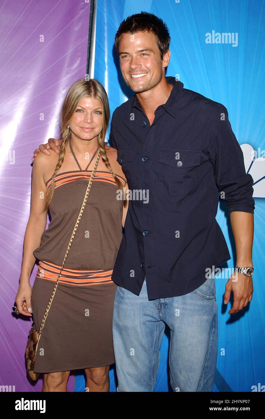 Josh Duhamel & Fergie attend the 'Las Vegas' Cast Cocktail Party, during  the TCA's, held poolside at the Beverly Hilton Hotel. Picture: UK Press  Stock Photo - Alamy