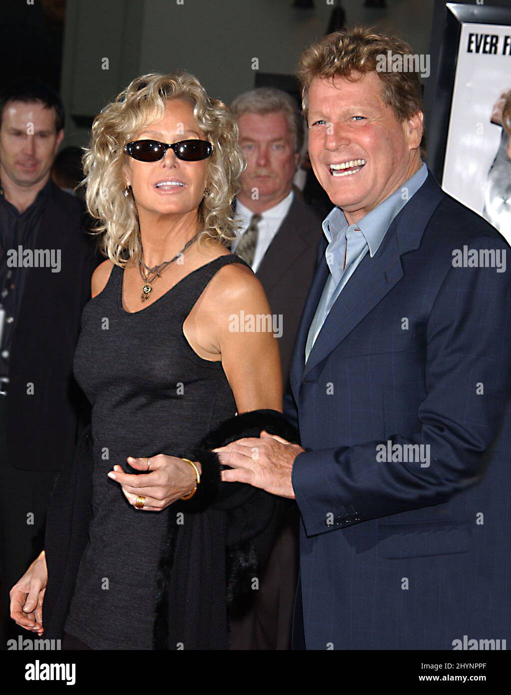 FARRAH FAWCETT & RYAN O'NEAL ATTEND THE MALIBU'S MOST WANTED FILM PREMIERE IN HOLLYWOOD PICTURE: UK PRESS Stock Photo