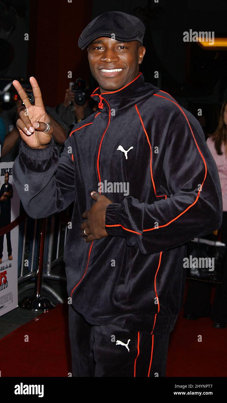TAYE DIGGS ATTENDS THE MALIBU'S MOST WANTED FILM PREMIERE IN HOLLYWOOD PICTURE: UK PRESS Stock Photo