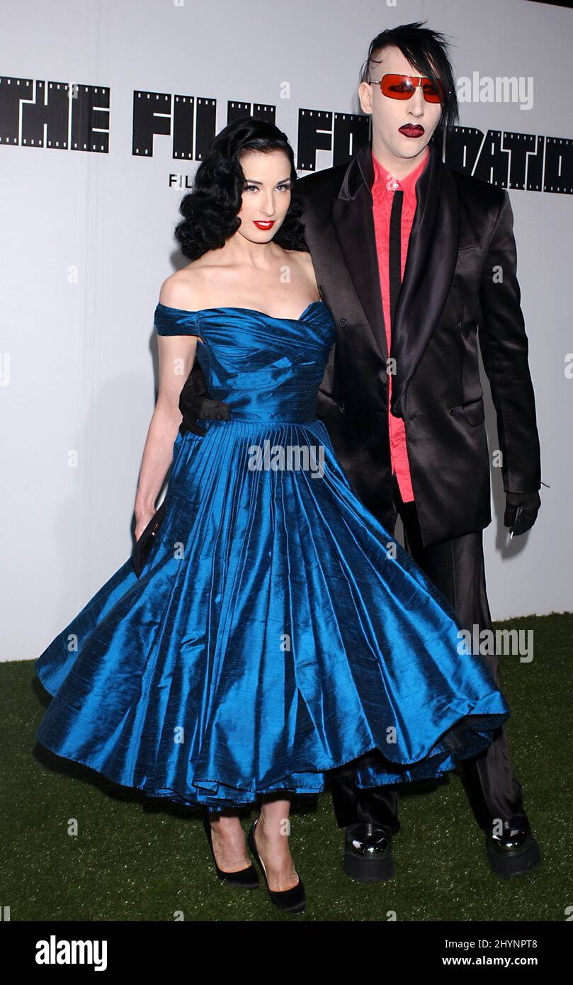 Marilyn Manson & Dita Von Teese attend the Marc Jacobs LA Store Launch  Party in Los Angeles. Picture: UK Press Stock Photo - Alamy