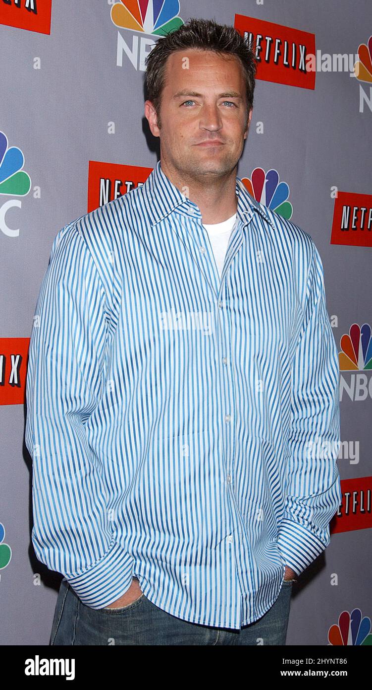 Matthew Perry attends an NBC All-Star Party in Pasadena. Picture: UK Press Stock Photo