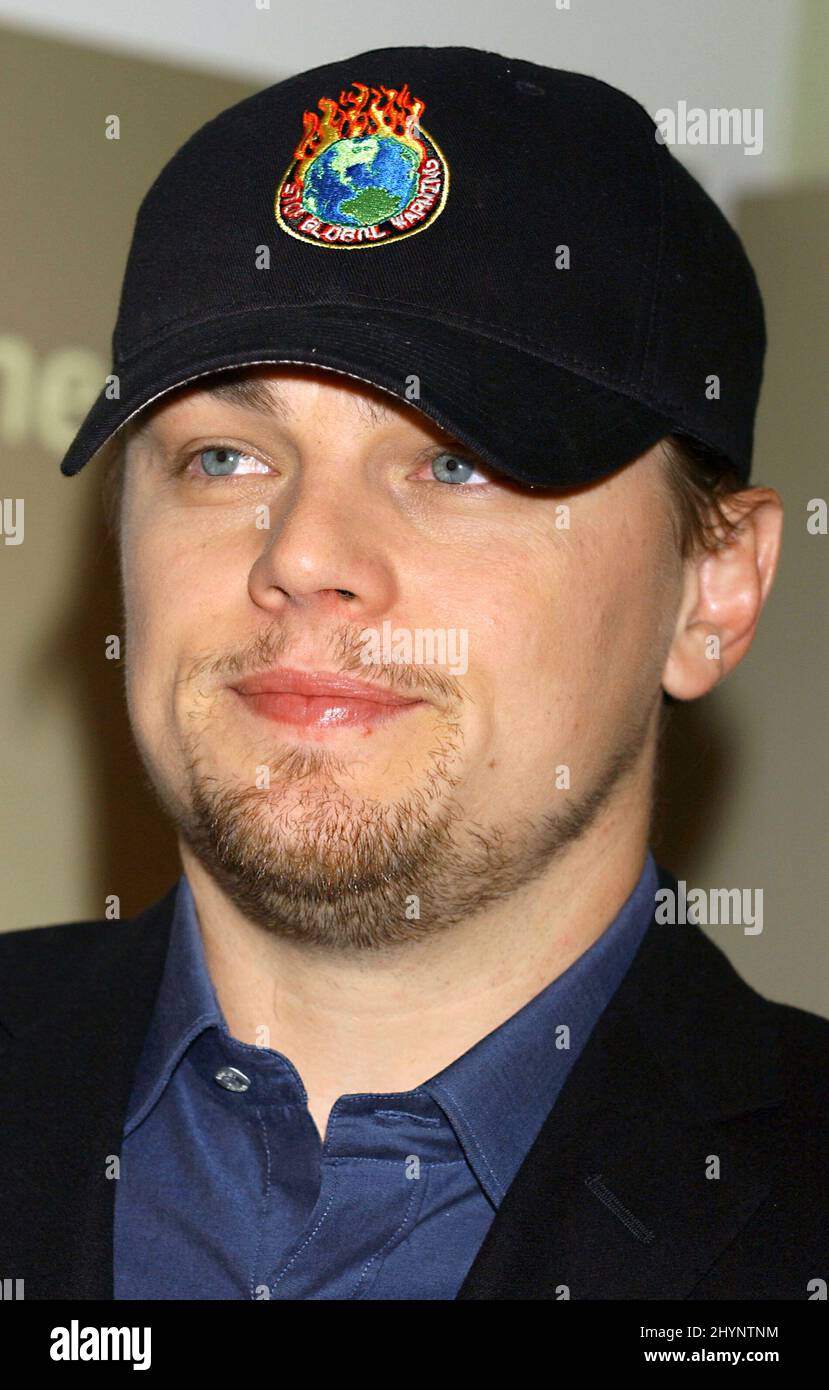 LEONARDO DICAPRIO ATTENDS THE NATURAL RESOURCES DEFENSE COUNCIL'S DEDICATION OF THE NEW DAVID FAMILY ENVIRONMENTAL ACTION CENTER AND THE LEONARDO DICAPRIO E-ACTIVISM ZONE PRESS CONFERENCE IN CALIFORNIA. PICTURE: UK PRESS Stock Photo