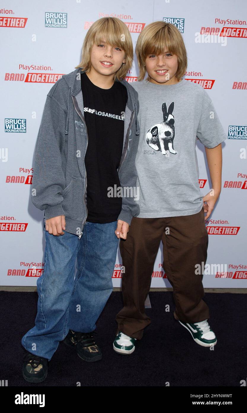 The Bruce Willis Foundation Present PlayStation BANDtogether in California. Cole & Dylan Sprouse attend. Picture: UK Press Stock Photo