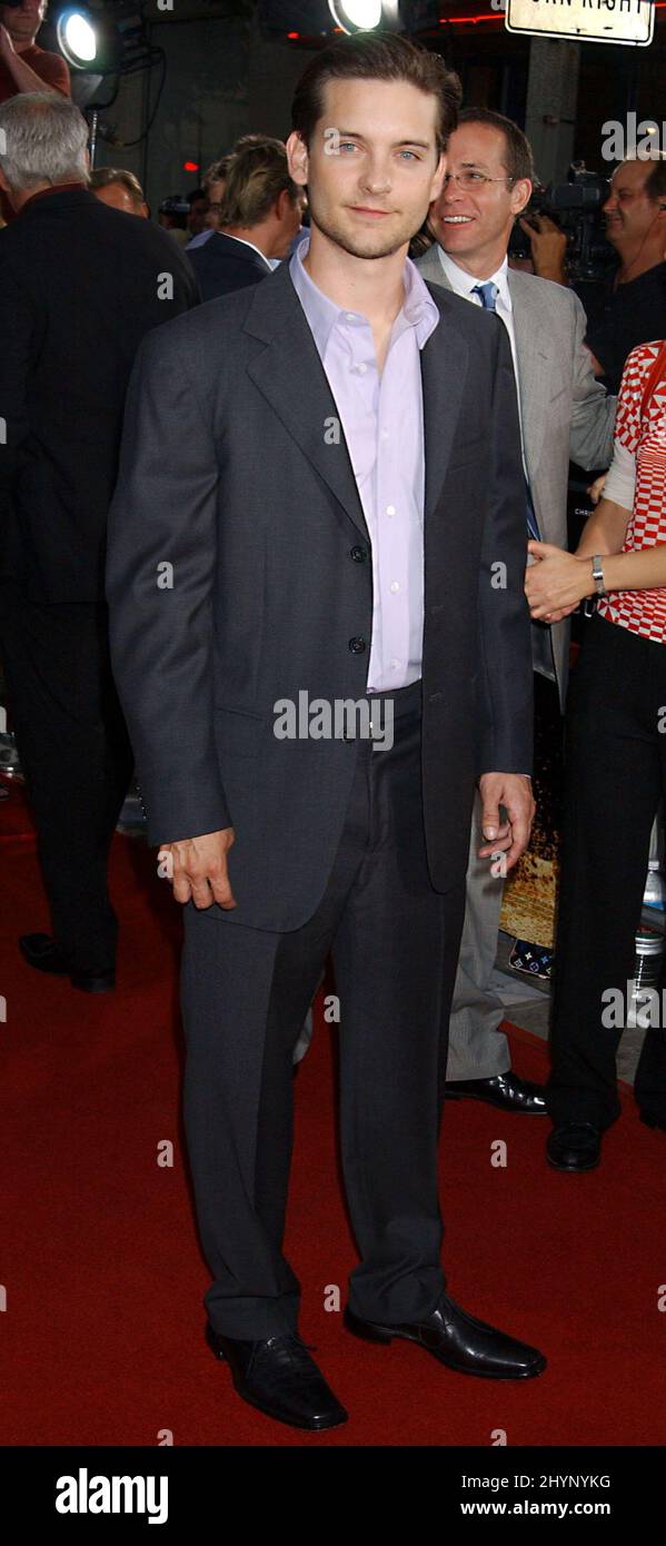 TOBEY MAGUIRE ATTENDS THE 'SEABISCUIT' FILM PREMIERE IN HOLLYWOOD. PICTURE: UK PRESS Stock Photo