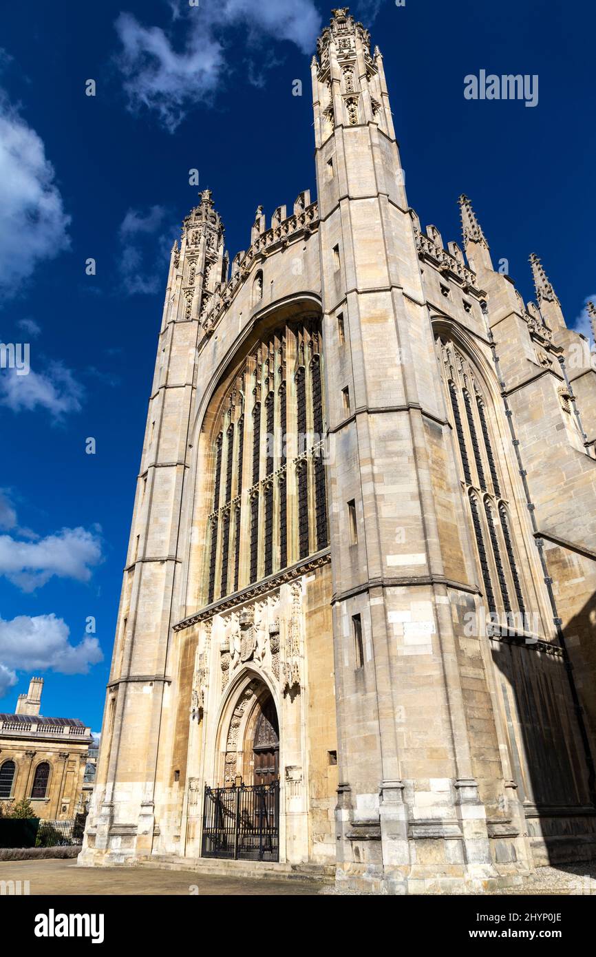 Exterior of King's College Chapel at Cambridge University, Cambridge, UK Stock Photo