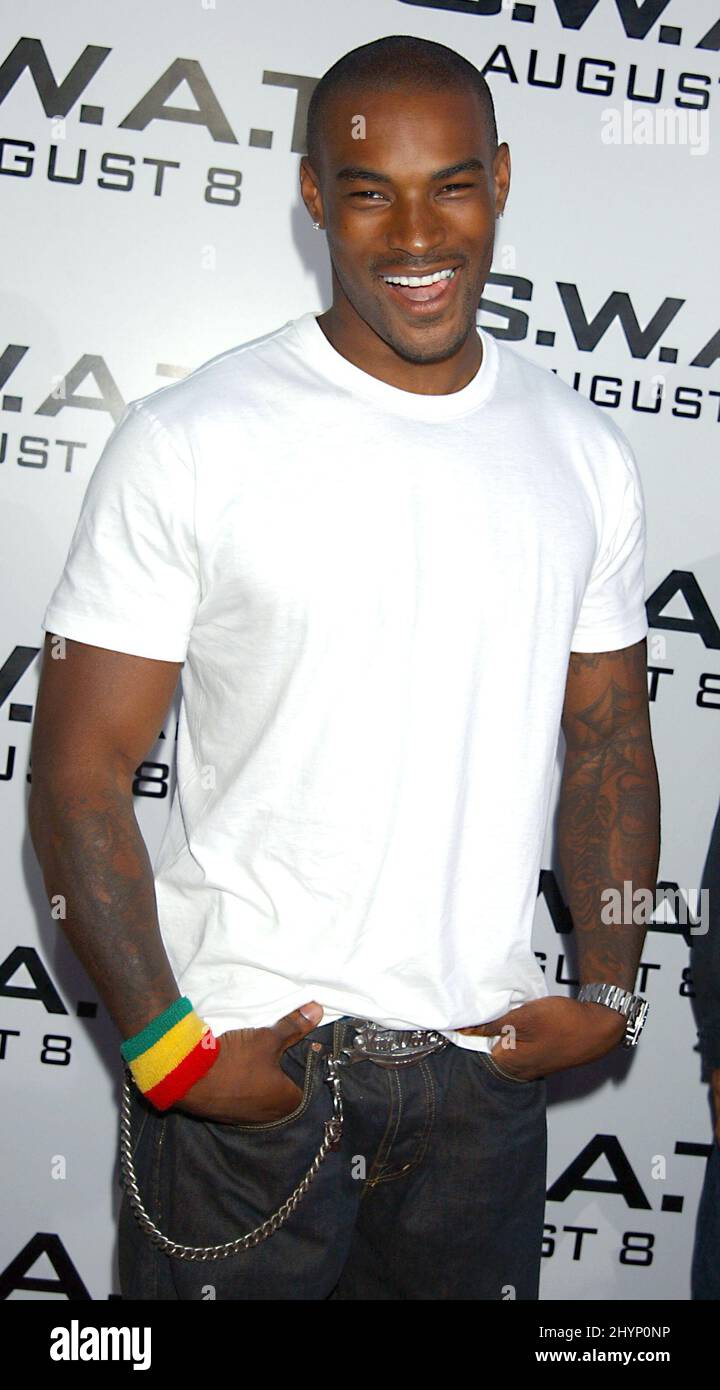 TYSON ATTENDS THE 'S.W.A.T.' PREMIERE IN WESTWOOD, CALIFORNIA. PICTURE: UK PRESS Stock Photo