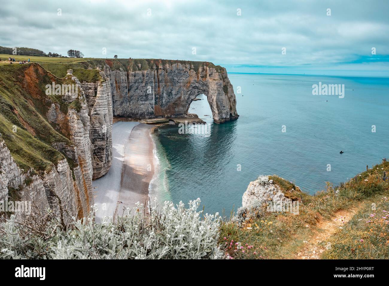 The cliffs of Etretat on the Normandy coast, France Stock Photo - Alamy