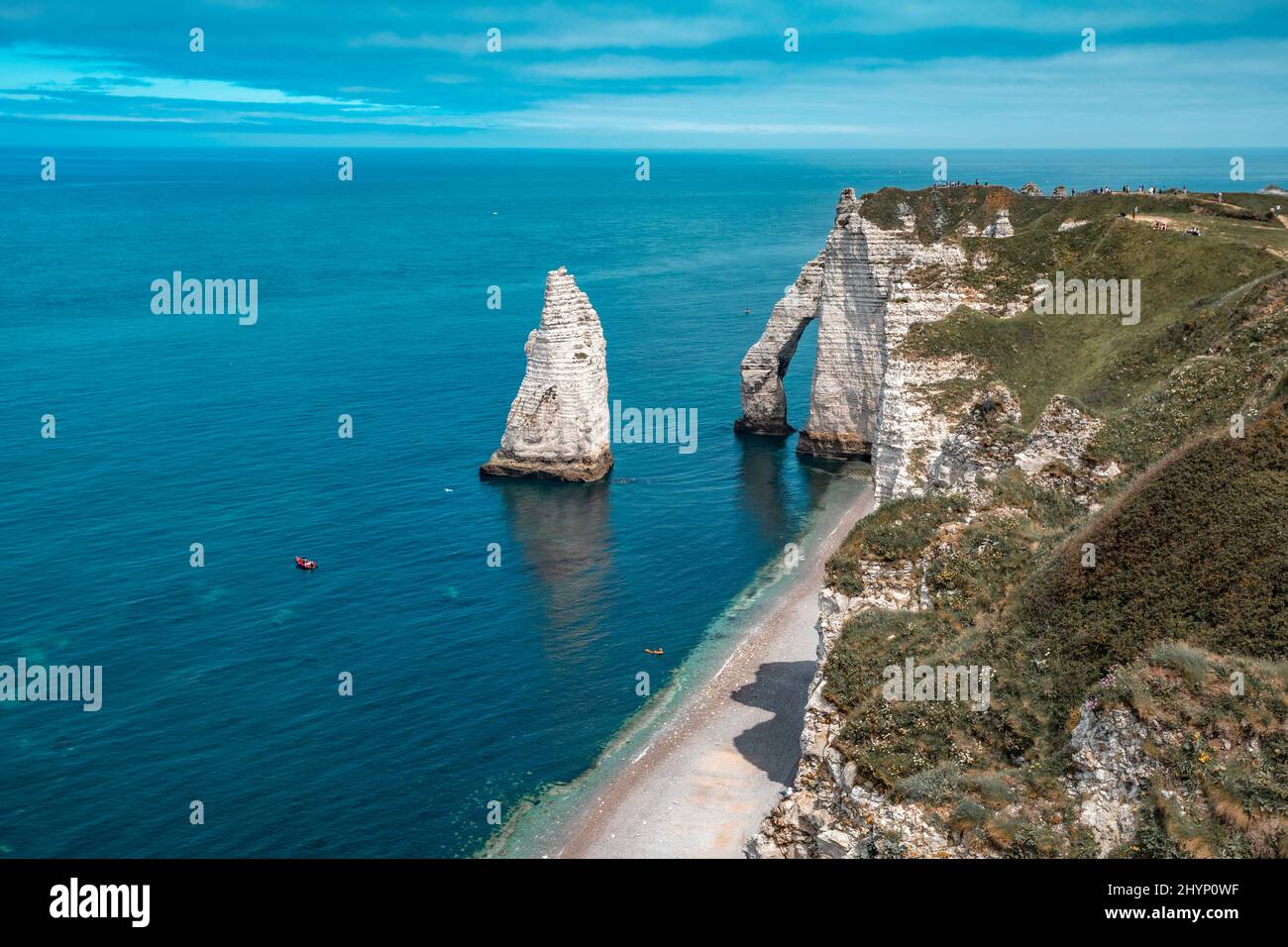 The cliffs of Etretat on the Normandy coast, France Stock Photo - Alamy