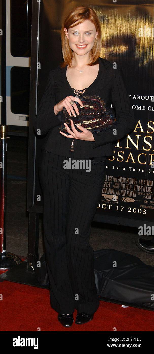 EMILY DESCHANEL ATTENDS 'THE TEXAS CHAINSAW MASSACRE' FILM PREMIERE IN CALIFORNIA. PICTURE: UK PRESS Stock Photo