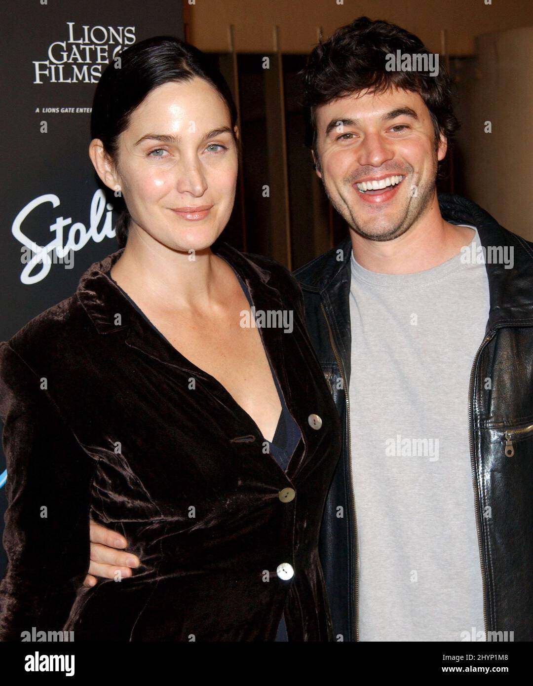 CARRIE-ANNE MOSS & STEVEN ROY ATTEND 'THE COOLER' PREMIERE IN HOLLYWOOD. PICTURE: UK PRESS Stock Photo