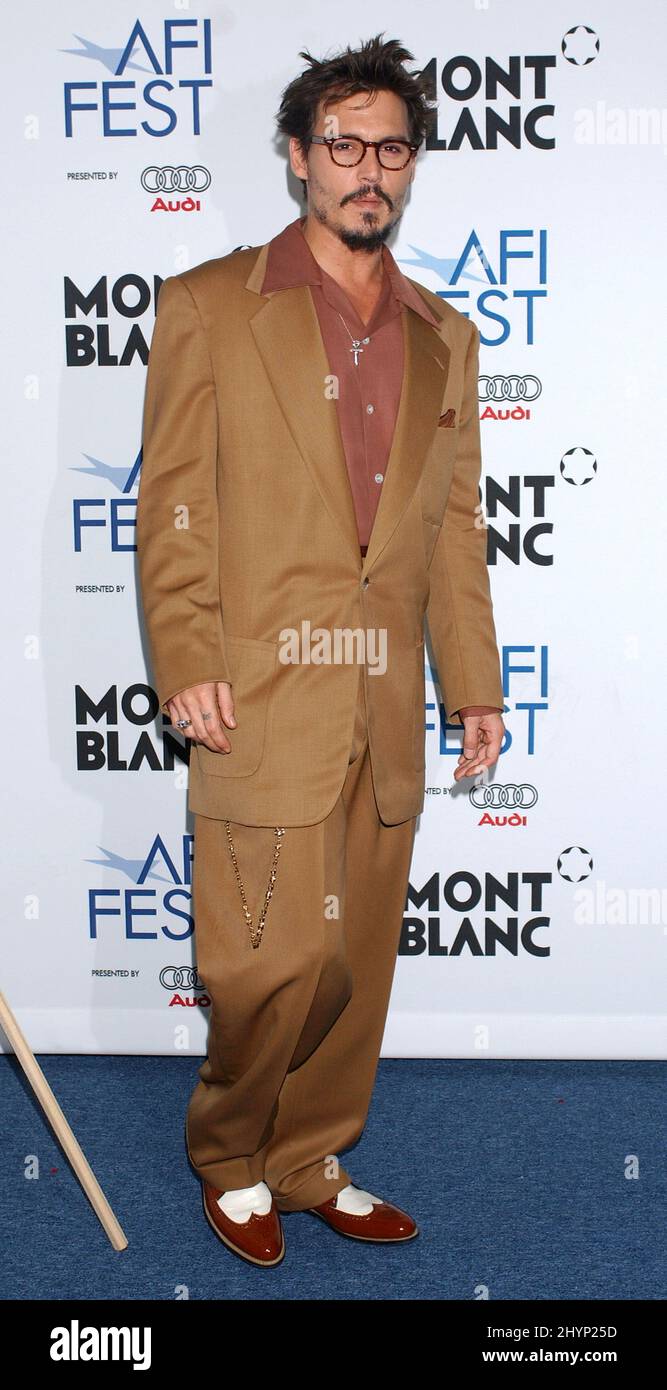 Johnny Depp attending the premiere of the movie Waiting For The