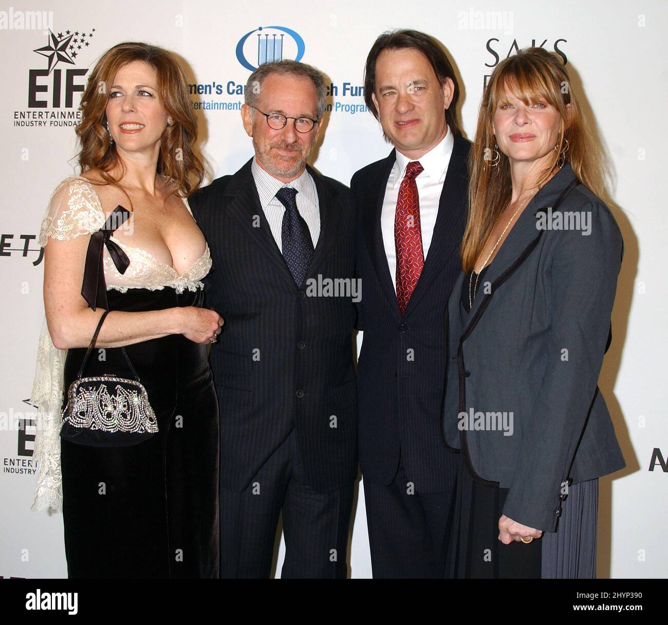 Kate Capshaw, Steven Spielberg, Tom Hanks & Rita Wilson attend EIF's Women's Cancer Research Fund at SAKS Fifth Avenue's Unforgettable Evening at the Regent Beverly Wilshire Hotel. Picture: UK Press Stock Photo