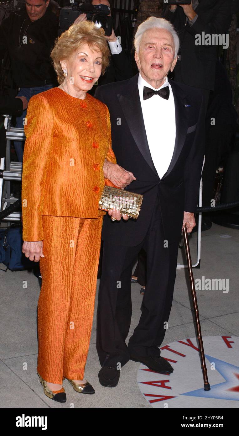 Kirk & Anne Douglas attend the Vanity Fair Oscar Party in West ...