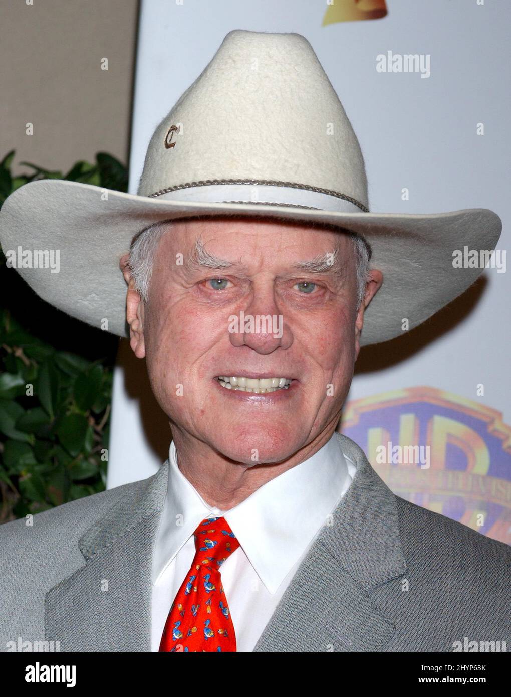 Larry Hagman attends a celebration for Warner Bros. 50 Years Of Quality
