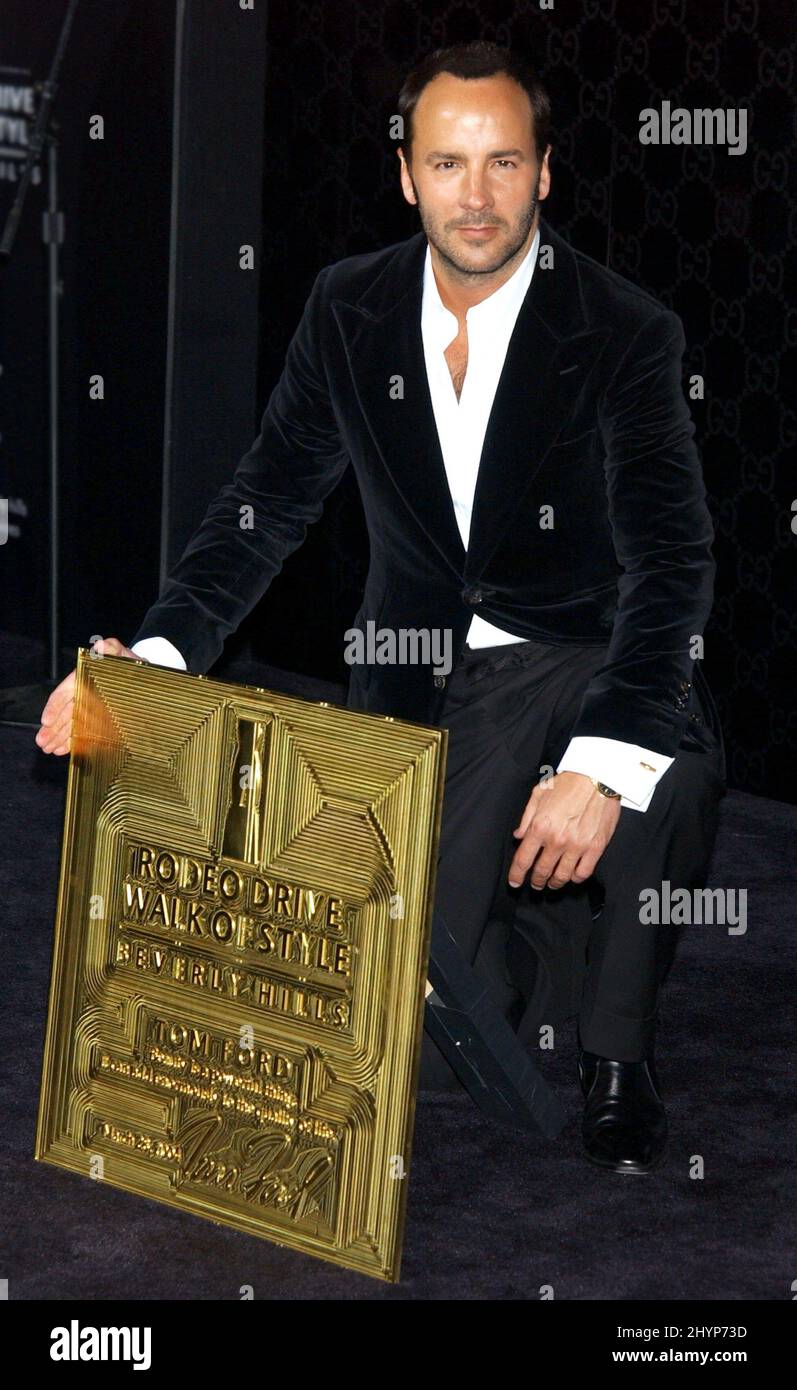 Tom Ford Rodeo Drive Store Tom Ford receives the 'Rodeo Drive Walk Of Style Award'. Picture: UK ...