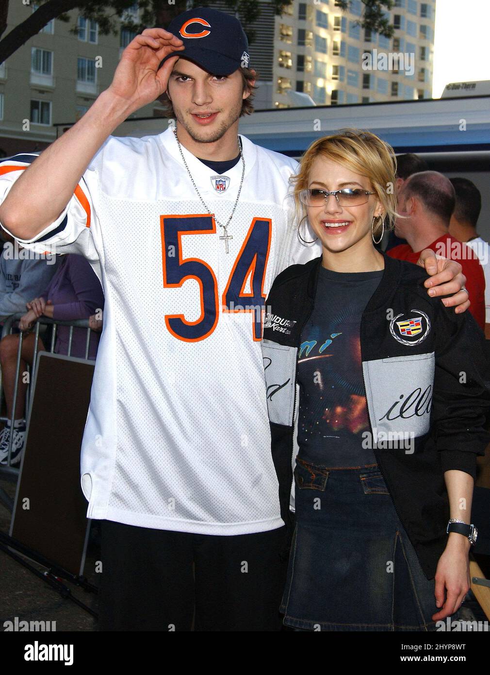 BRITTANY MURPHY & ASHTON KUTCHER ATTENDS THE CADILLAC Super Bowl GRAND