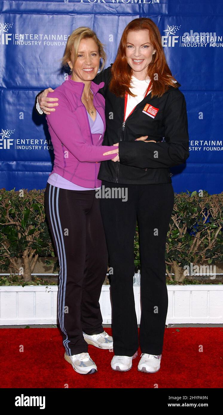 Marcia Cross & Felicity Huffman attend Revlon's 13th Annual Run/Walk for Women at the Los Angeles Memorial Coloseum. Picture: UK Press Stock Photo