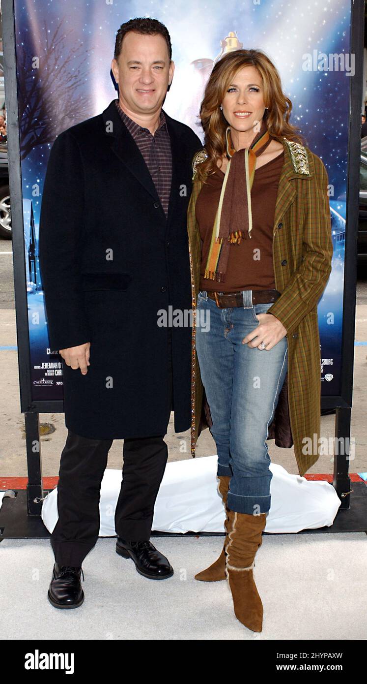 Tom Hanks & Rita Wilson attend 'The Polar Express' Premiere in Hollywood. Picture: UK Press Stock Photo