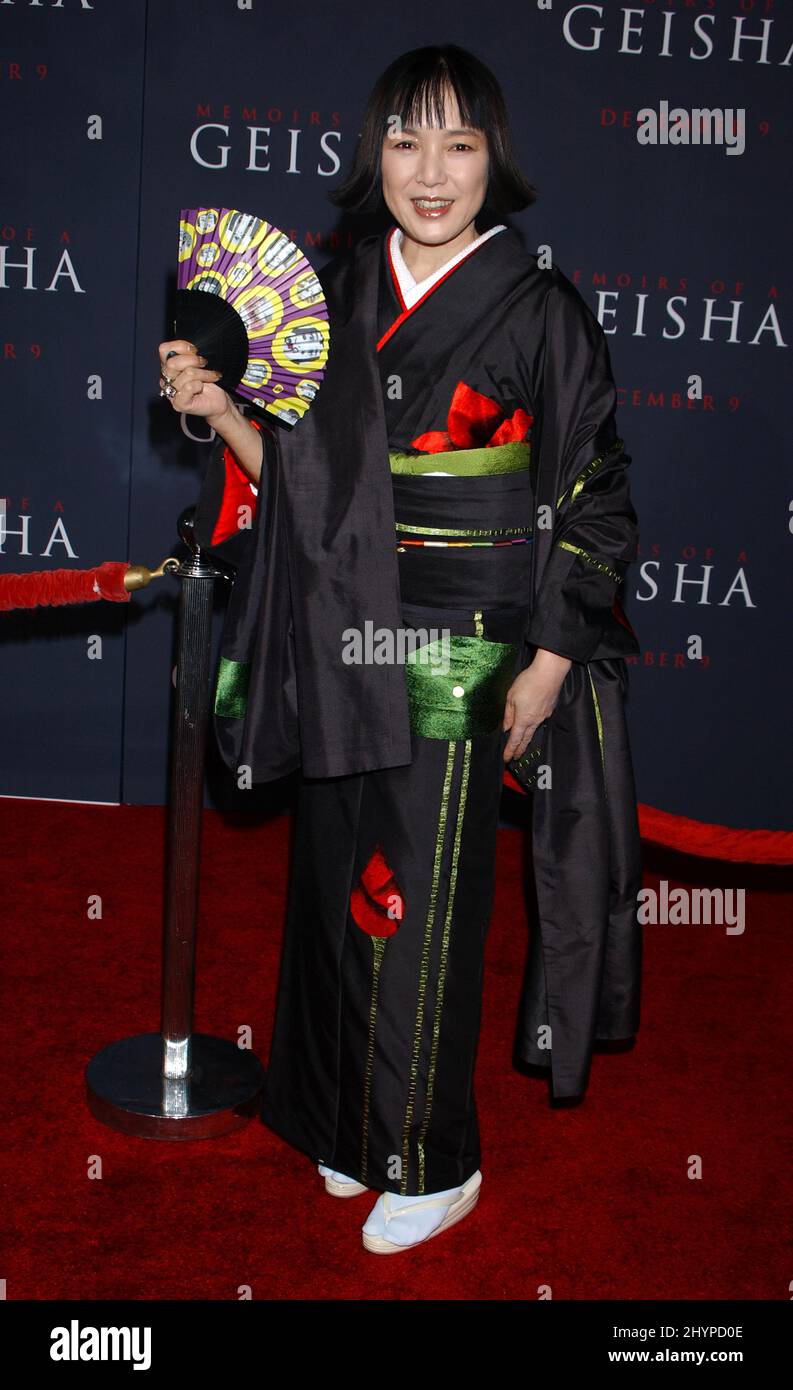 Kaori Momoi attends the Memoirs of a Geisha' Los Angeles Premiere. Picture: UK Press Stock Photo