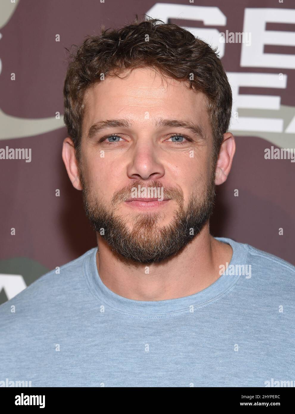 Max Thieriot attending the Seal Team Season 3 Winter Premiere in Los Angeles Stock Photo