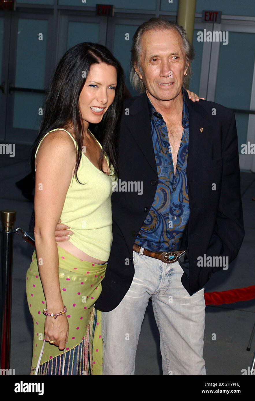 David Carradine & Annie Bierman attend the 'Hero' Premiere in Hollywood. Picture: UK Press Stock Photo