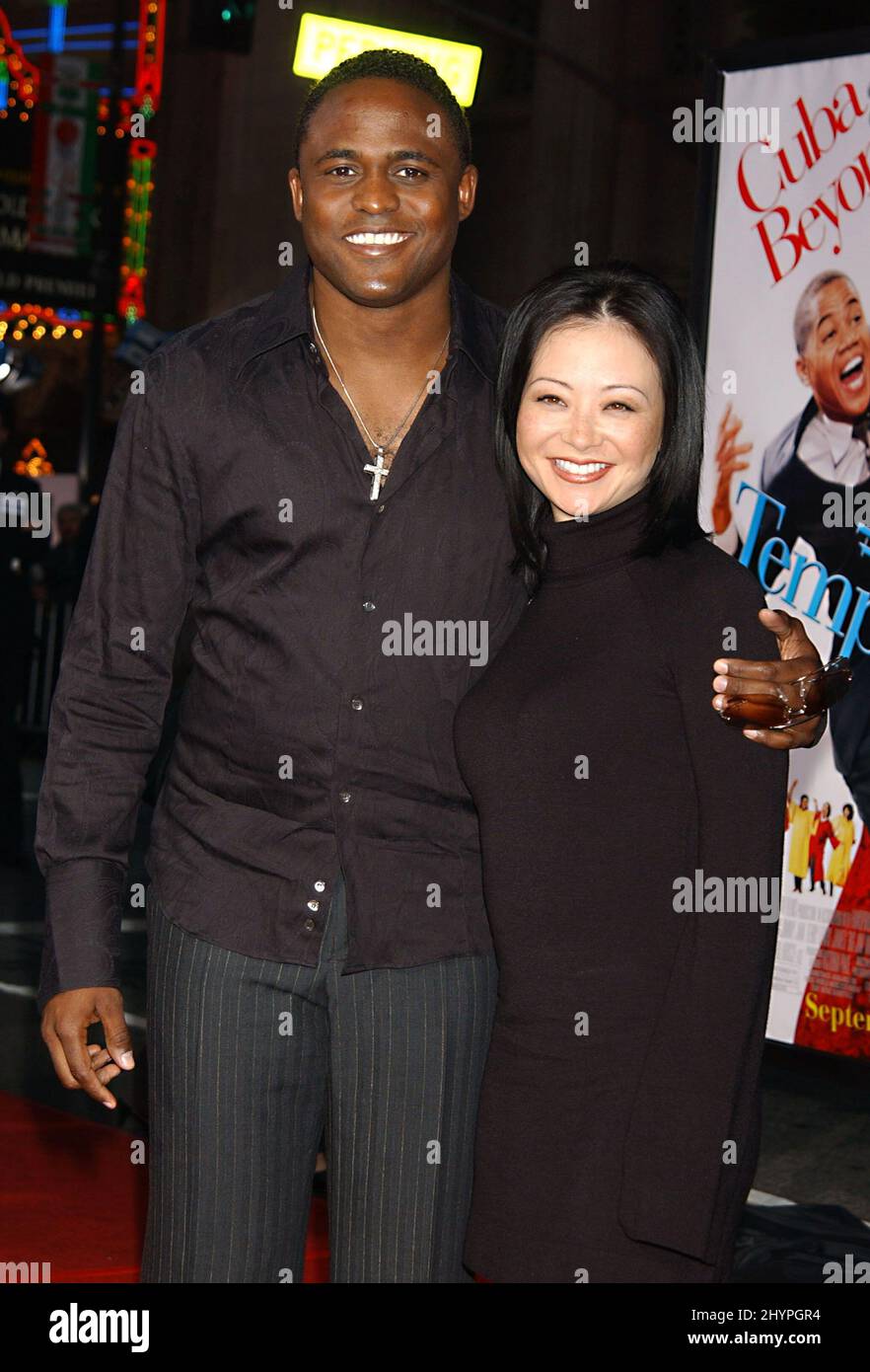 Wayne brady wife mandie attend the fighting temptations film premiere