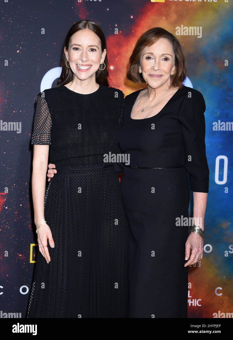 Sasha Sagan and Ann Druyan at National Geographic's 'Cosmos: Possible Worlds' Los Angeles Premiere held at Royce Hall UCLA on February 26, 2020 in Los Angeles. Stock Photo