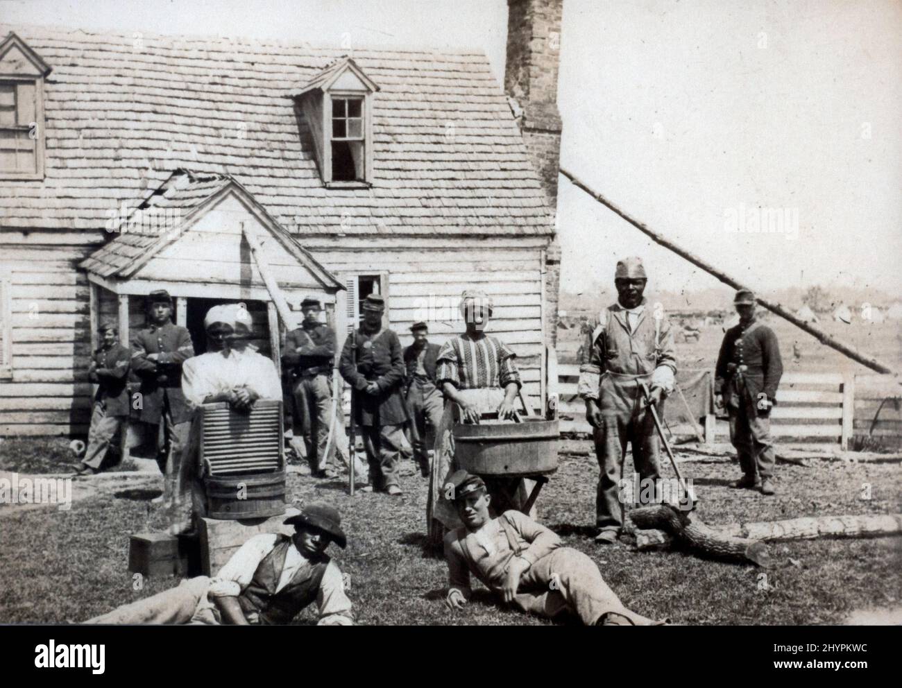 Slaves at Fort Monroe Army base in Hampton Virginia Stock Photo Alamy