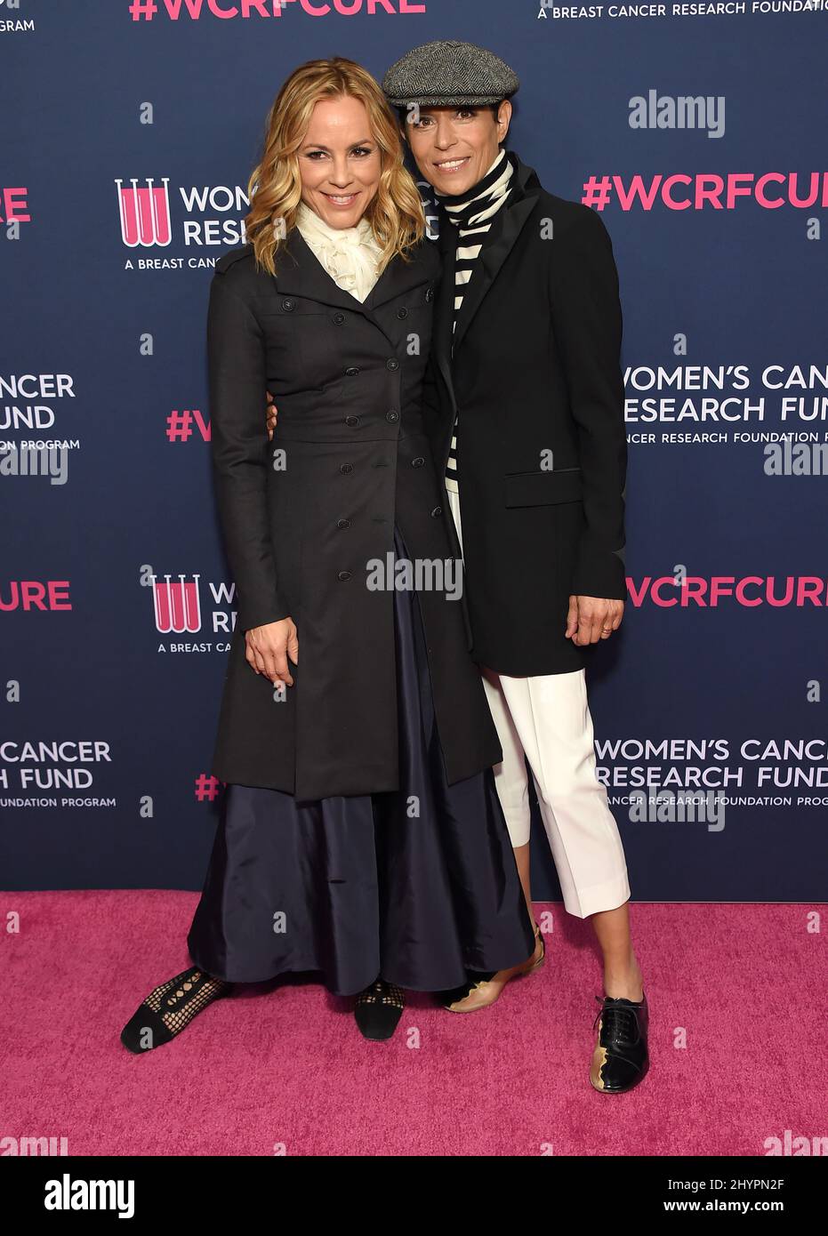 Maria Bello and Dominique Crenn attending An Unforgettable Evening in aid of Women's Cancer Research Fund in Los Angeles Stock Photo