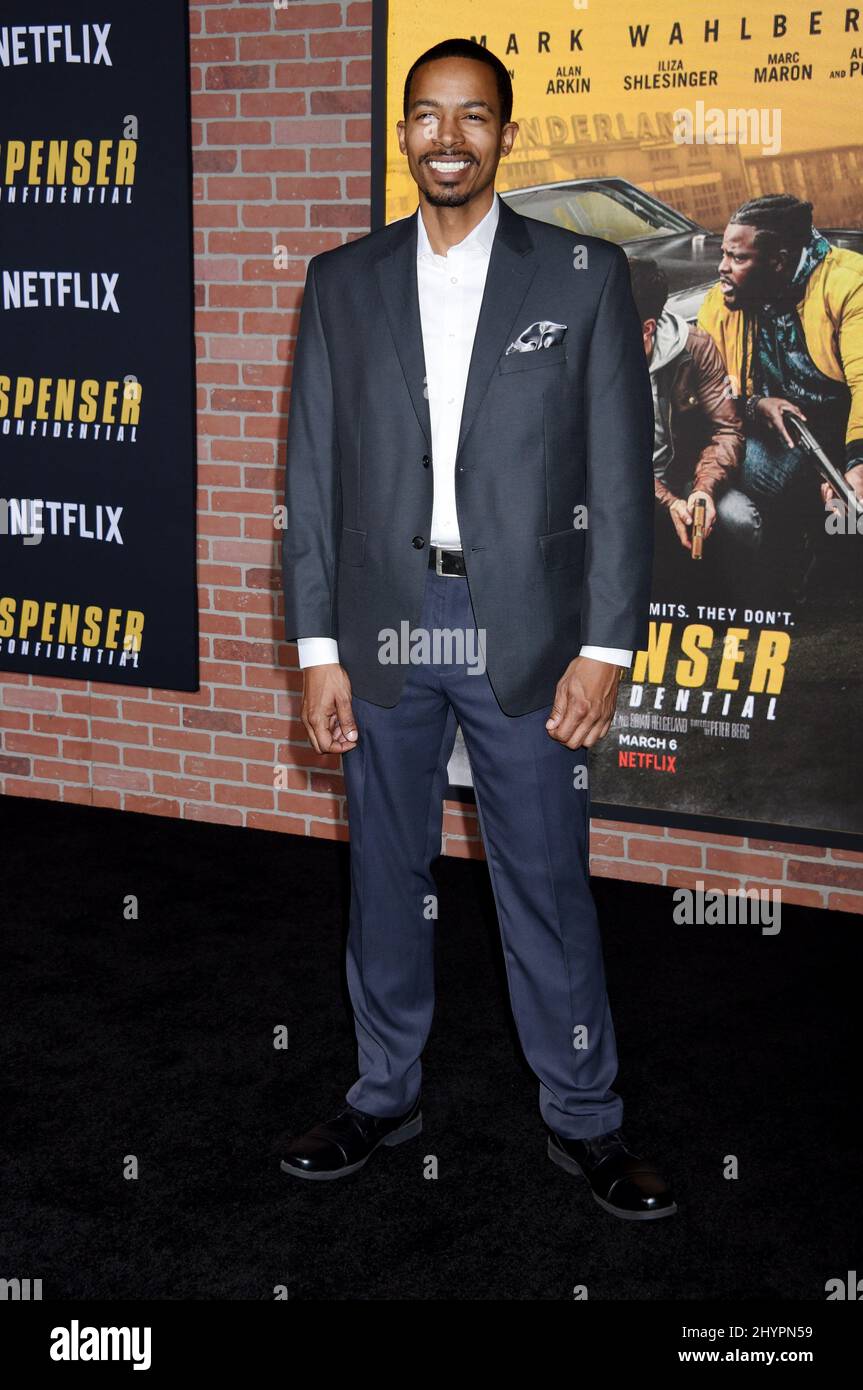 Brandon Scales attending the Spenser Confidential Los Angeles Premiere