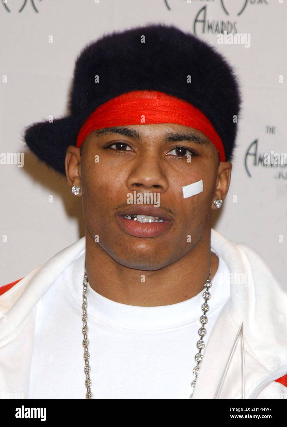 Nelly attends the 2002 American Music Awards in Los Angeles. Picture: UK Press Stock Photo