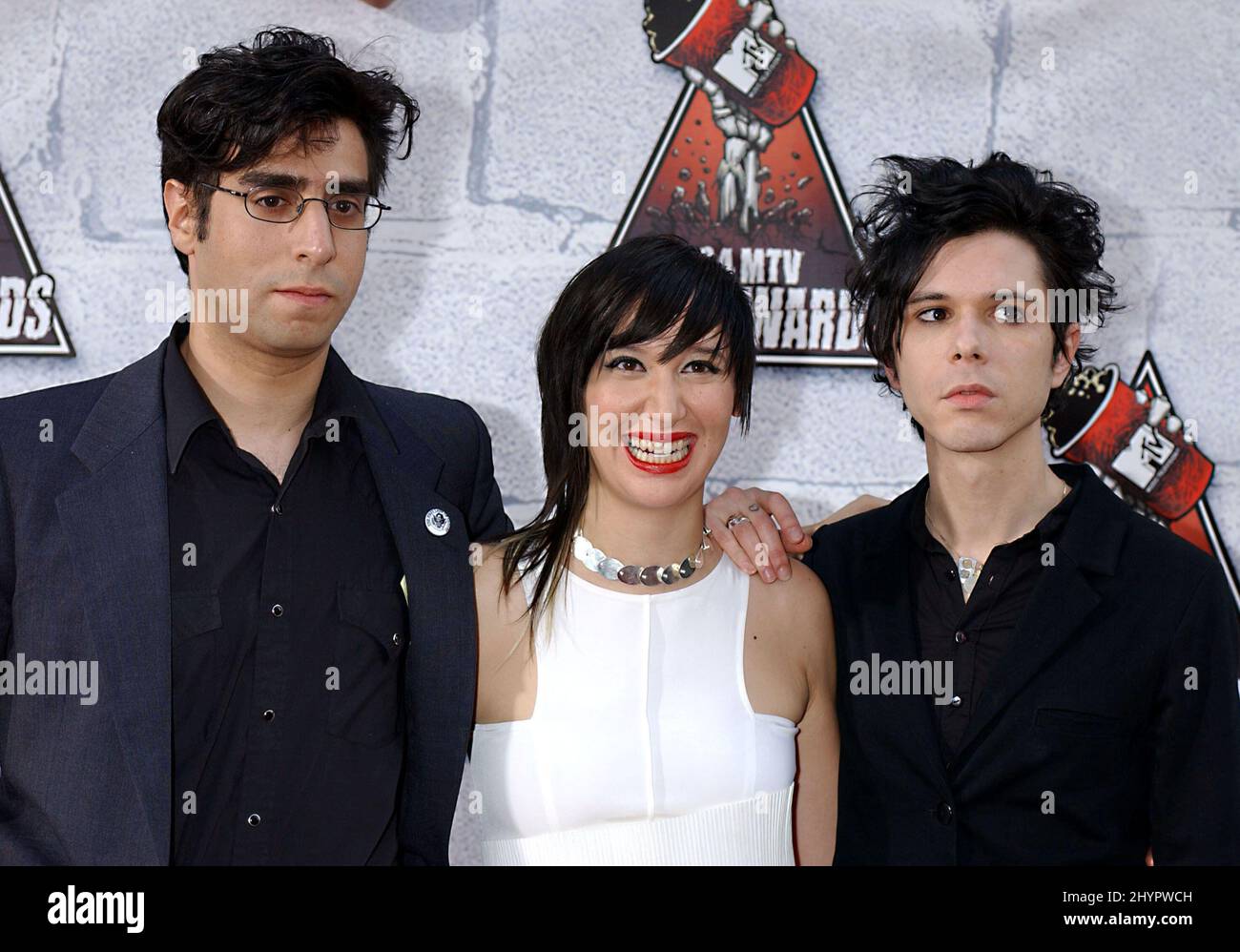 Yeah Yeah Yeahs attend the 2004 MTV Movie Awards in California. Picture: UK Press Stock Photo