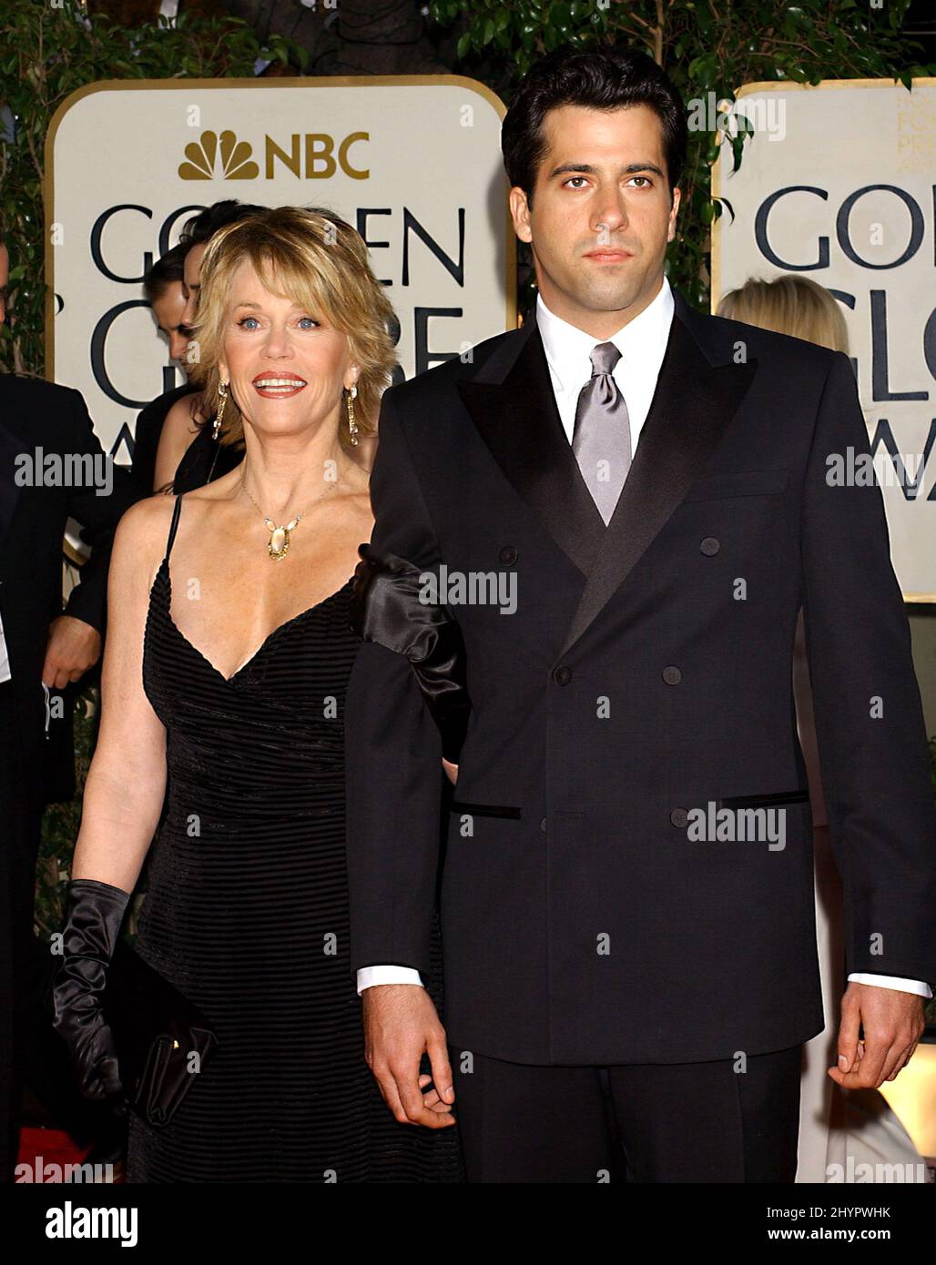 JANE FONDA & SON TROY GARITY ATTEND THE 61st ANNUAL GOLDEN GLOBE AWARDS IN BEVERLY HILLS, CALIFORNIA. PICTURE: UK PRESS Stock Photo