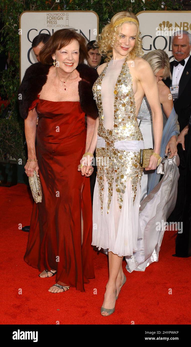 NICOLE KIDMAN & MOTHER ATTEND THE 61st ANNUAL GOLDEN GLOBE AWARDS IN
